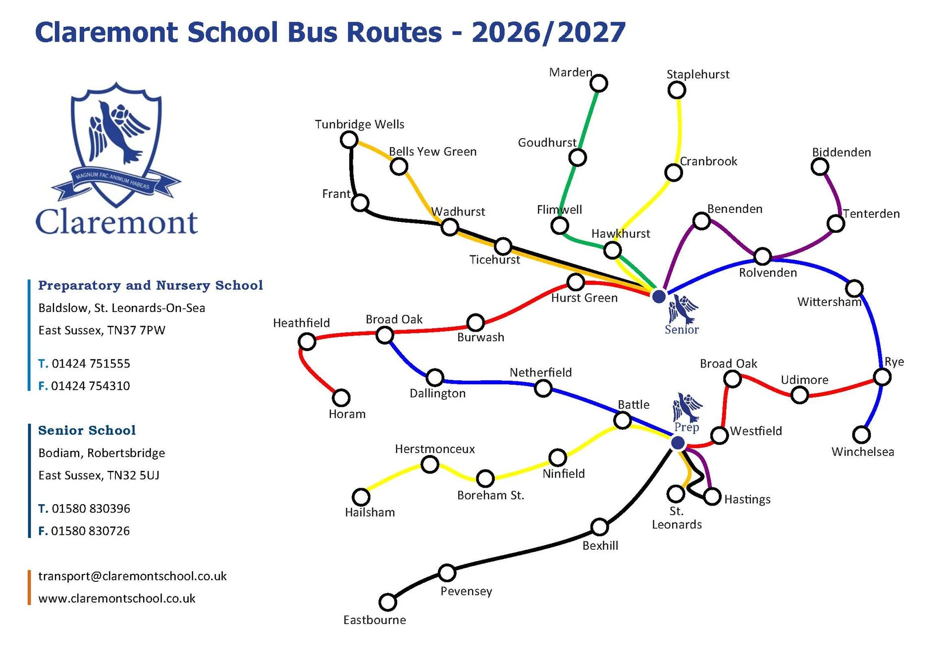 Available routes
