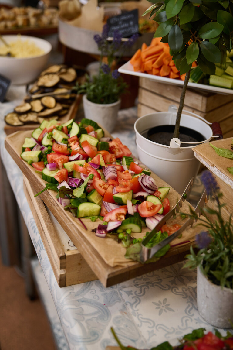 buffet on the table