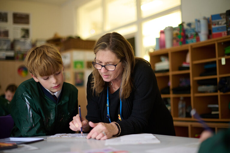 teacher and student during the lesson