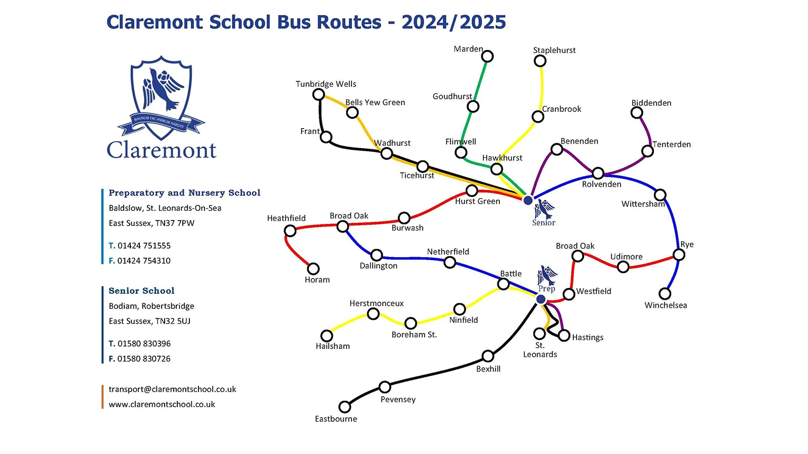 Available routes