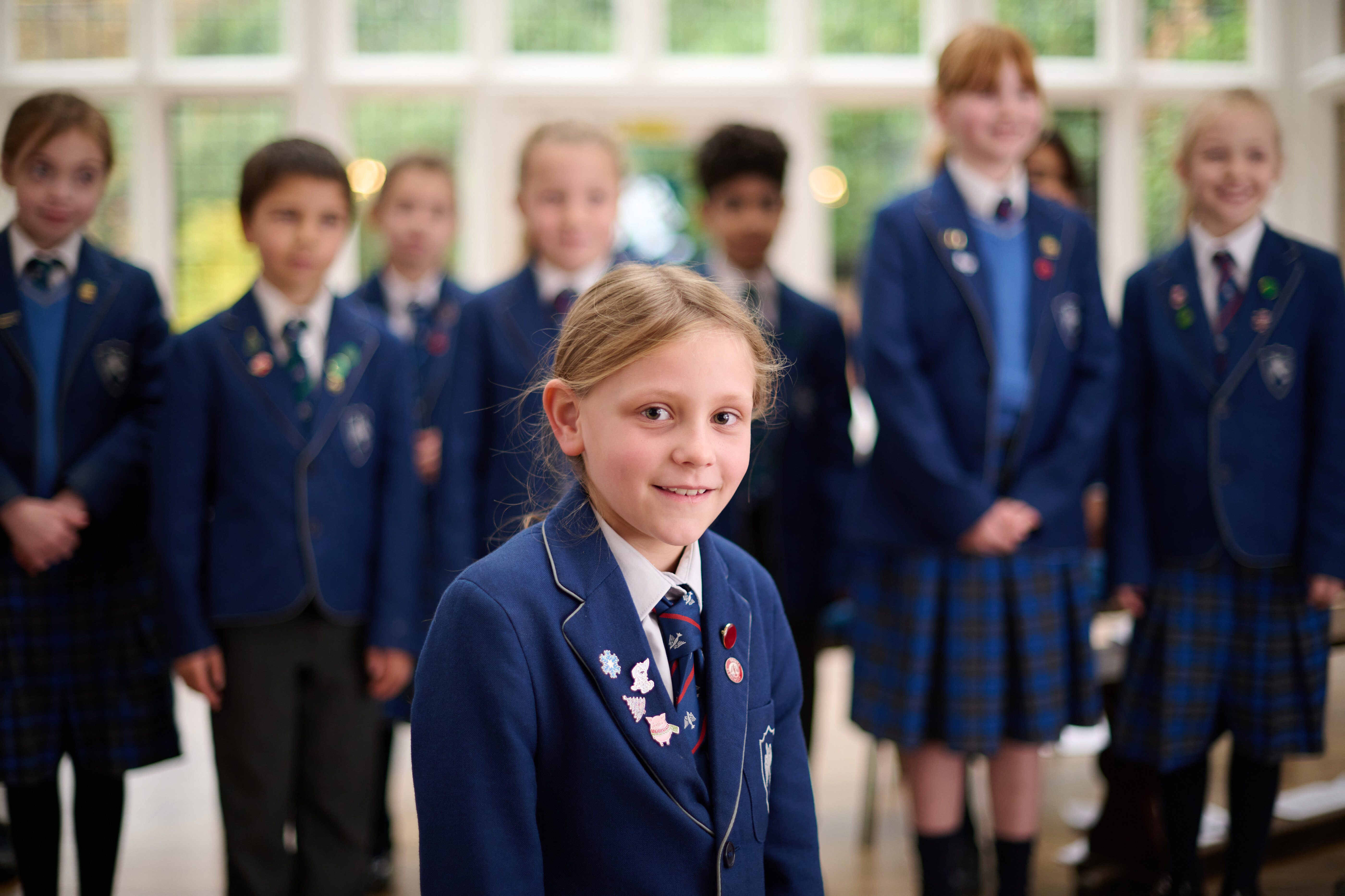prep student in uniform