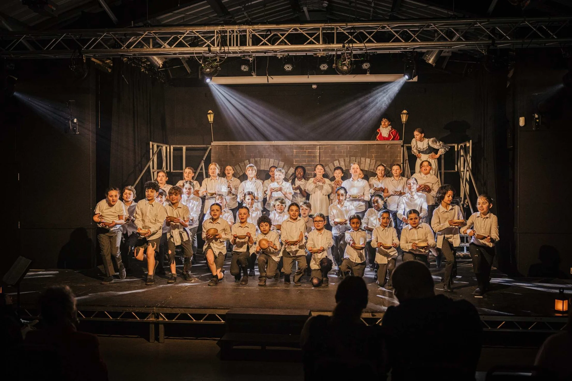 students during a school play