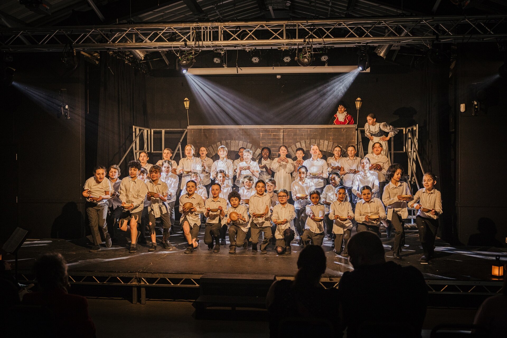 students during a school play